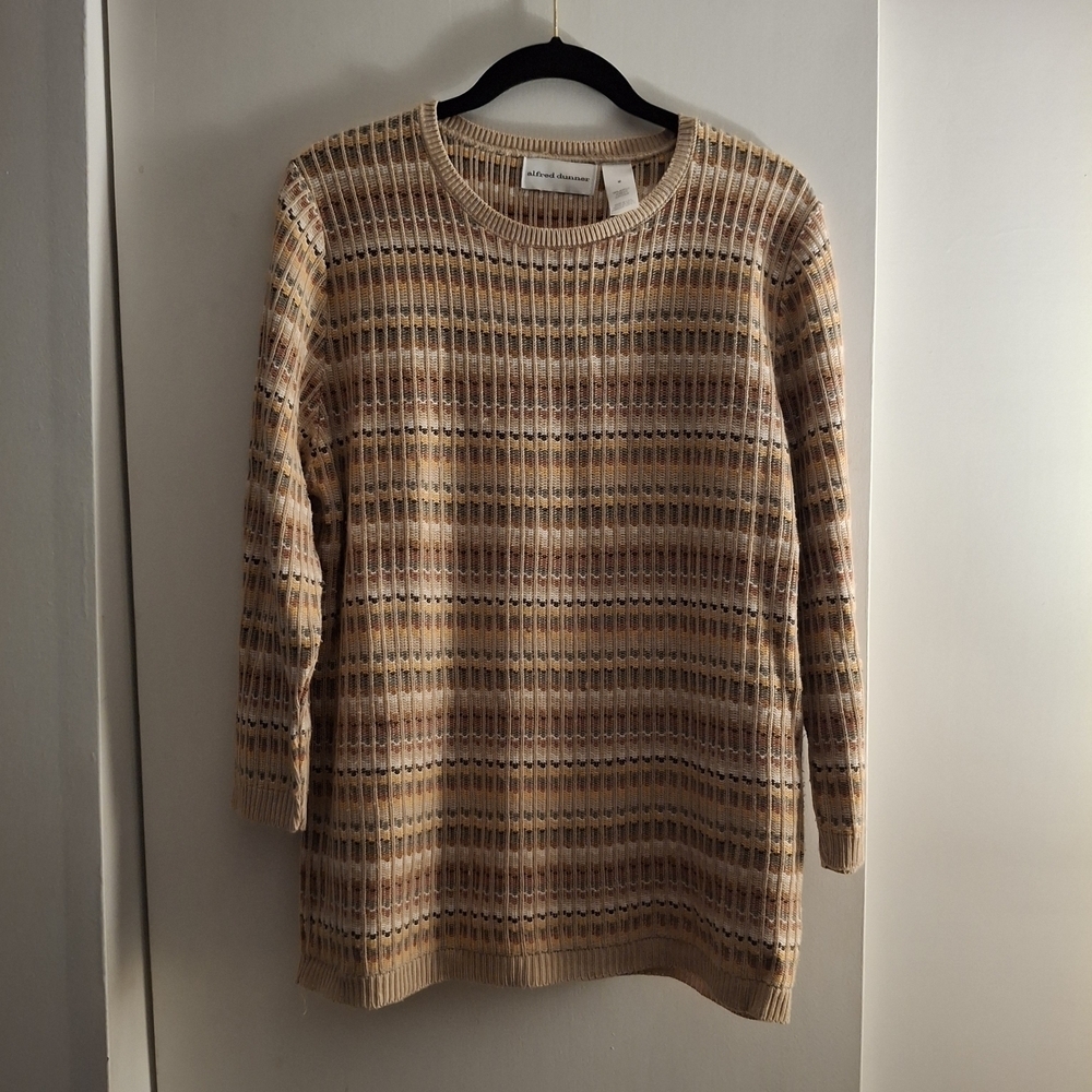 Alfred Dunner Women's Multicolor Striped Sweater